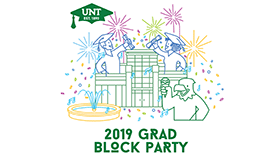 2019 UNT Grad Block Party logo