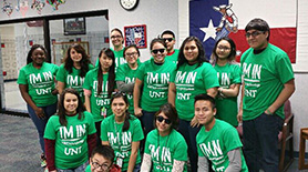 Students wearing I'm in T-shirts.