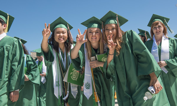 2016 graduates at the University-wide commencement