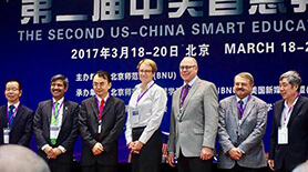 UNT President Neal Smatresk ath the U.S.-China Smart Learning Conference