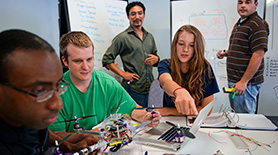 Students in design lab