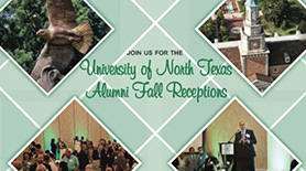 UNT Alumni Fall Receptions invitation