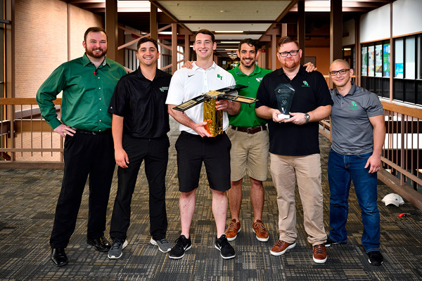 UNT Engineering students built a cubesat to compete in the third annual CASMART Student Design Challenge.